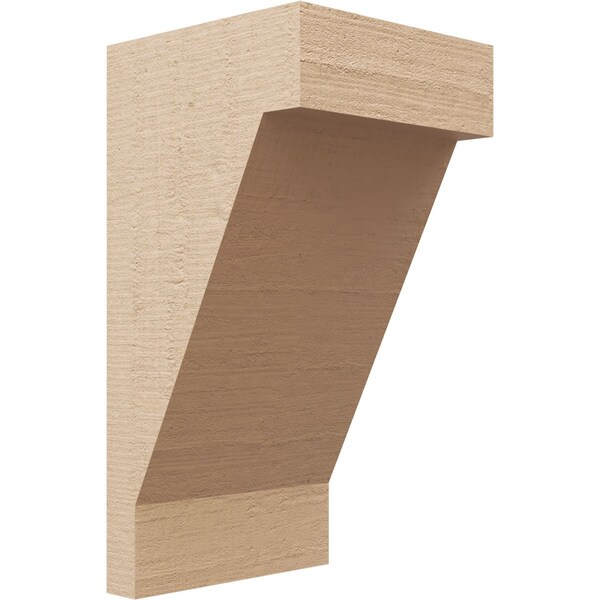 Ekena Millwork 8"W x 8"D x 16"H Wide Burlington Rough Cedar Woodgrain TimberThane Corbel, Primed Tan CORUR08X08X16BURRCPR - main